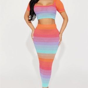 Fashion Nova Blind Love Skirt Set